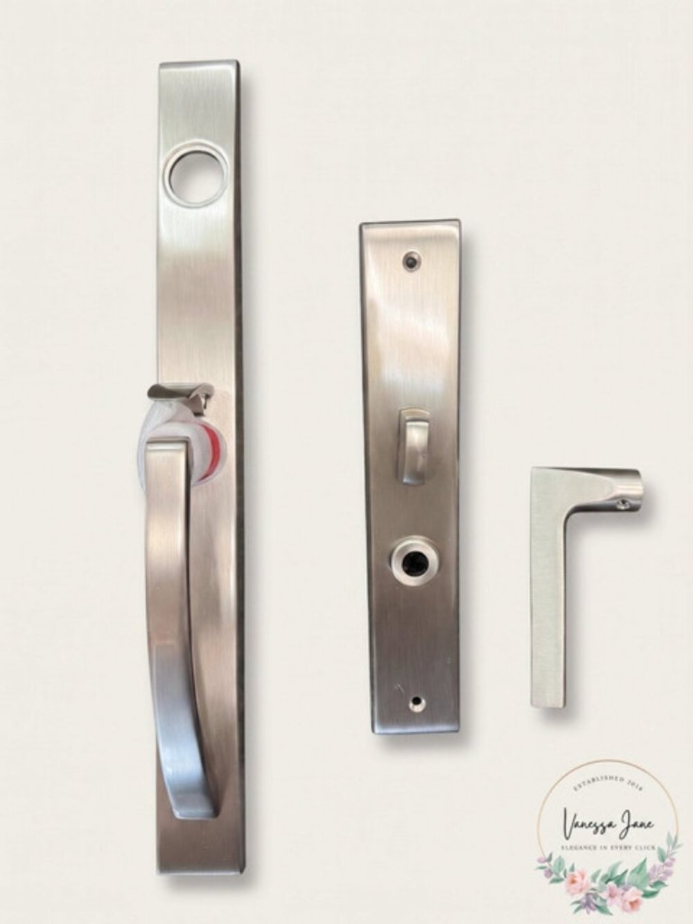 Baldwin Hardware Lakeshore Entrance Trim Only with 5162 Lever, Satin Nickel